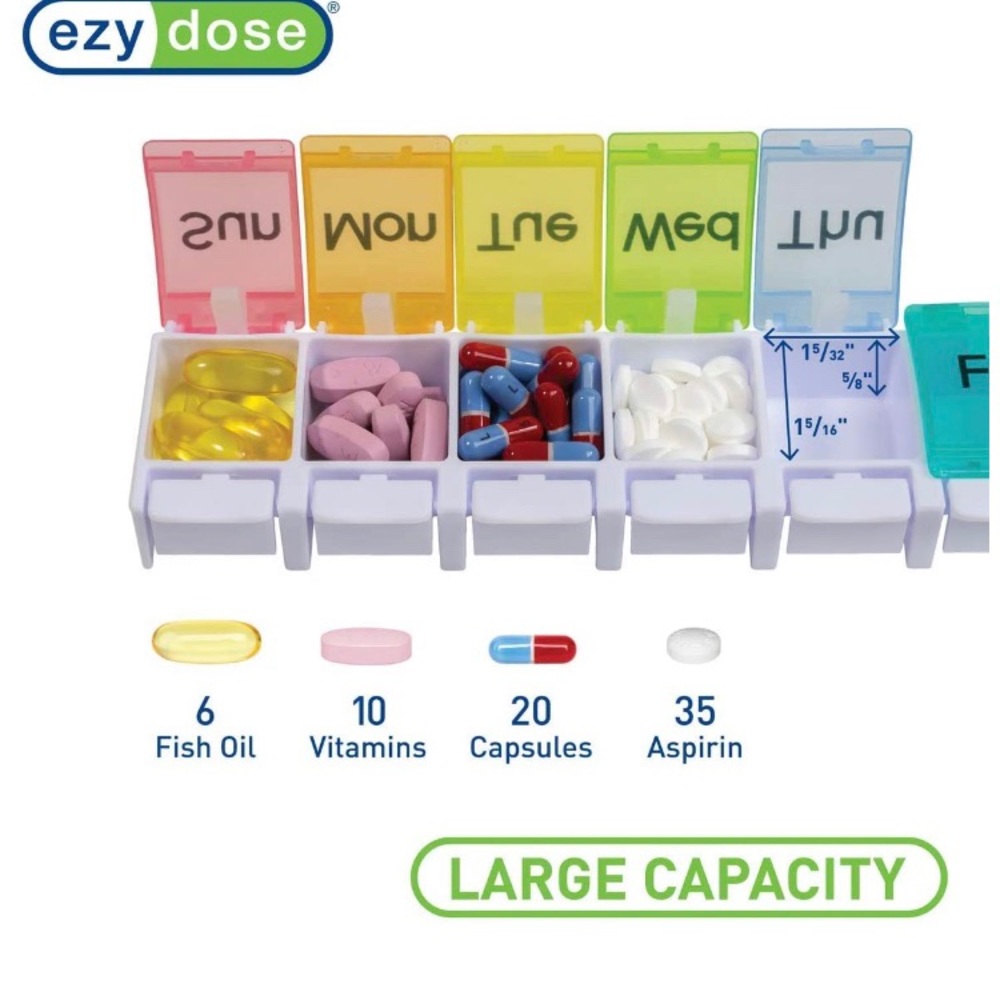 Ezy Dose Push Button (7-Day) Pill container